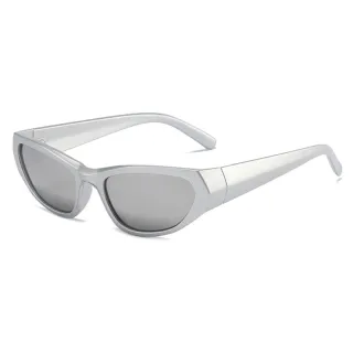 Óculos de Sol Espelho Luxo Vintage Unisex Marca Design 2022 - Silver Grey