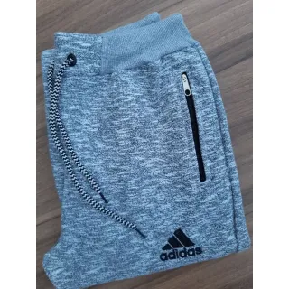 Top Calça Jogger Masculina de Moletom Premium com Bolso Zíper - Cinza Claro