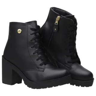 Bota Feminina Tratorada Salto Alto Coturno Muritalle Tamanho Grande 35 ao 42 - Branco Fosco