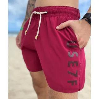 Premium Treino Musculação Praia Cor Liso Masculino Short - Salmão - etiq (Elastano)