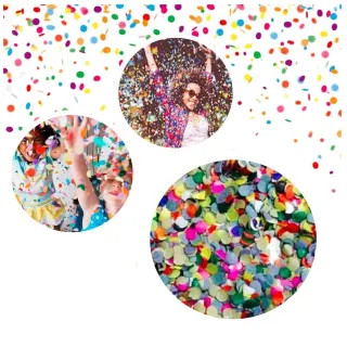 Pacote de Decoração para Festas Carnaval com Confetes - 100g - Único