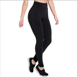 Legging Suplex Cós Alto Bolha - Fitness Academia - Azul Marinho