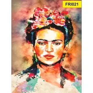 Placa 21 a 40 Frida Kahlo Decorativa - FRI30