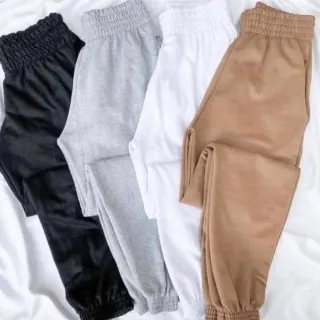 Lançamento Calça Jogger Moletom Feminina Cintura Alta Inverno 2022 - Lilás