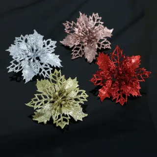 Presente de Ano Novo - Árvore de Natal Artificial com Glitter (10 peças) - Royal Blue