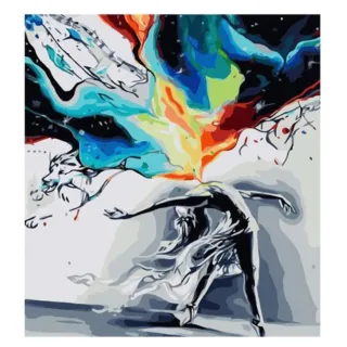 Quadro Tela Diy Kit Pintura Em Números Terapêutica - Tinta Acrílica, Pincel - 19 - Quatro estações