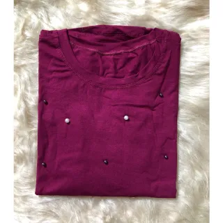 Blusas femininas com pedrinhas, manga longa e comprida - Vermelho