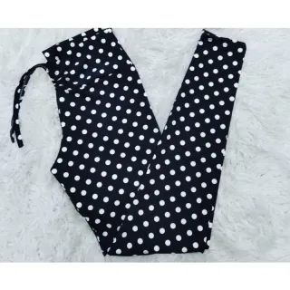 Moda Feminina: Leg Estampado de Corda Poá para Academia - Azul