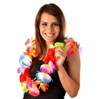 Fantasia Kit Luxo Havaiano para Festa de Carnaval e Casamento - Único