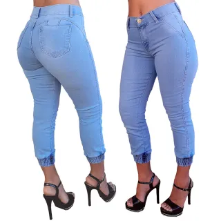 Calças Feminina Empina Bumbum Cintura Alta em Jeans com Lycra - Calça02