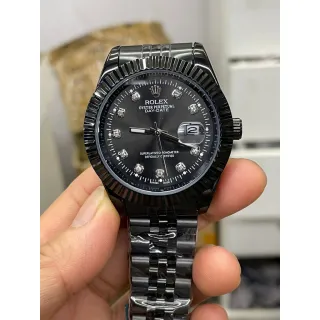 Relógio Rolex Luxo Social Prata Fundo Preto President - Mista