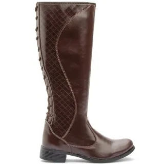 Exclusiva Bota Montaria Feminina Cano Alto Dona Beja! - Capuccino