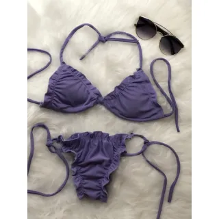 Fio Dental Biquíni Cortininha Feminino Empina Bumbum Amarração Bojo Removível - Zebra