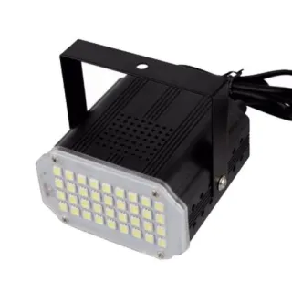 Pisca Strobo de Led RGB Colorido - Sensor Ritmico 24 Leds - Único