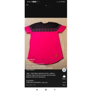 Camiseta Listra Longline Masculina Oversized Premium em Algodão - rosa pink com azul