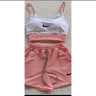 Academia Conjunto Fitness Feminino Top Alcinha - Preto/Azul