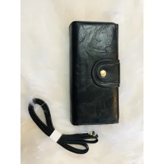 Grange carteira feminina com alça, porta cartão/dinheiro/celular - Marrom