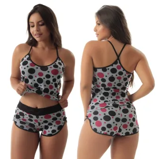 Pijama Sensual Algodão Paris Kit 3 Baby Doll - M 36/38