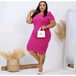 Manga Princesa Plus Size Vestido Midi - Verde Militar