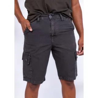 Bermuda 100% algodão Cargo - Marrom