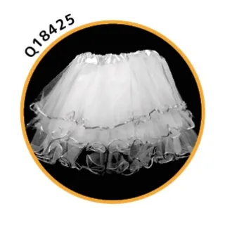 Fantasia Carnaval Saia Colorida Adulto Babado Tule 35 Cm - Pink