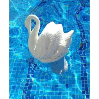 Kit de Suporte Flutuante para Piscinas com Clorador Cisne + 10 Tabletes de Cloro 3 em 1 Genco - Único
