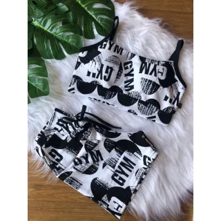 Conjunto para Academia Top com Bojo + Short Jacar - variados