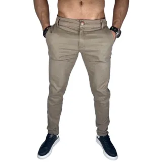 Pronta Entrega Calça Masculina Sarja Casual Tradicional Lisa - Preta