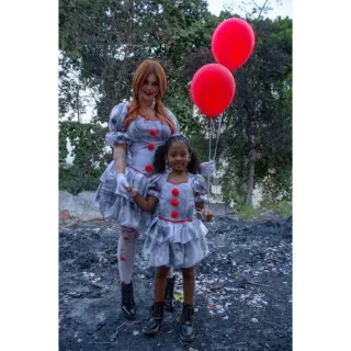Vestido Palhaço Feminino Adulto Halloween Carnaval It A Coisa - GG