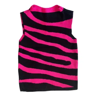 Estampa Animal Print Cropped Zebra Moda Feminina Tricot Modal Blogueirinha 2022 - LIMA COM PRETO