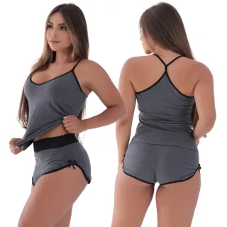 Pijama Sensual Algodão Paris Kit 3 Baby Doll - M 36/38