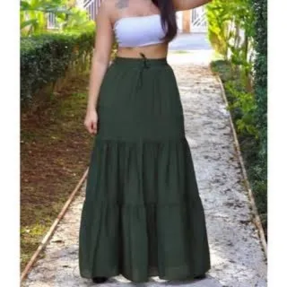 Moda Evangélica: Saia Longa 3 Marias - Roxa