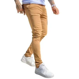 Calça Masculina Sarja Lycra - Tamanhos 36-48 - Vinho