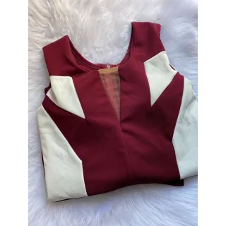 Oferta Macacão Feminino Longo Chic Festa Roupas Femininas - Bordô