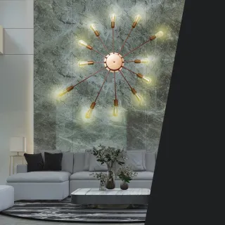 12 hastes Luminária Sputnik Calendarium - Único