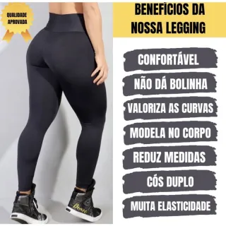 Legging Suplex Fitness Cintura Alta, Ideal para Academia e Pilates - Raryel - Azul