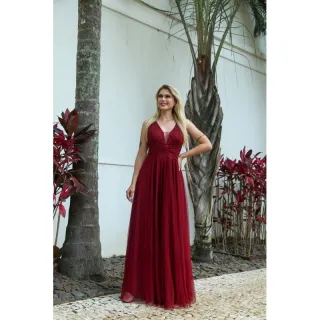 Vestido Barato Plus Size Festa Madrinha Convidadas Casamento Marsala Serenity Rosé - Verde Tiffany