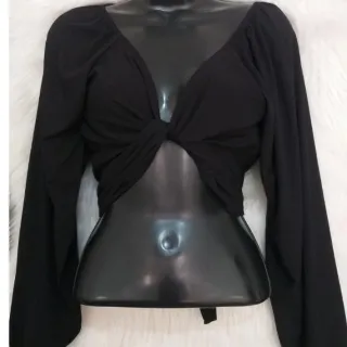 Manga Longa Cropped Multiforma Elástico - Off White