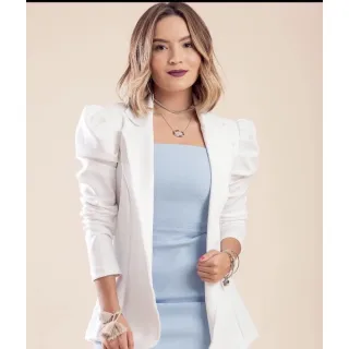 Max Blazer Neoprene Princesa Acinturado Bufante Manga - Militar