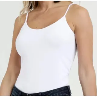 Blusinha Feminina Alcinha Regata - Blusa - Cinza