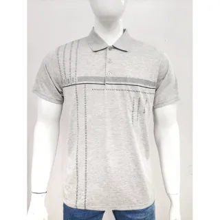 Camisa Polo Masculina com Bolso Algodão/Poliéster + Brinde - Ref: C01 - Cinza