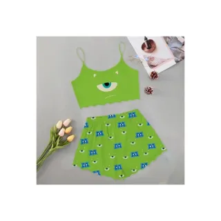 Moda verão: Pijama feminino personagens adulto - Roupa de dormir baby Doll - M15