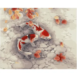 Quadro Tela Diy Kit Pintura Em Números Terapêutica - Tinta Acrílica, Pincel - 19 - Quatro estações