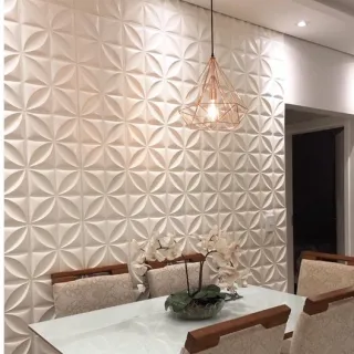 Revestimento Decorativo em PVC 3D para Parede - 20 Placas de 25 cm - Pétalas