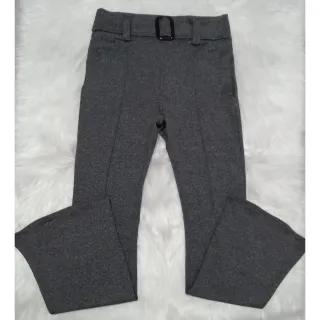 Bolsos Frontais Calça Flare Feminina Moda Crepe Tecido - Rose