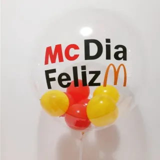 Decoração de aniversário: Balão Bubble Personalizado 24