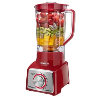Liquidificador Mondial Red Inox L1000RI 127V com Filtro - 12 Velocidades e Potência de 1000W