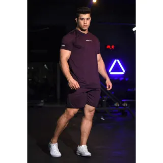 Conjunto Esportivo Masculino Dry Fit - Camiseta e Bermuda Refletiva - Azul Marinho