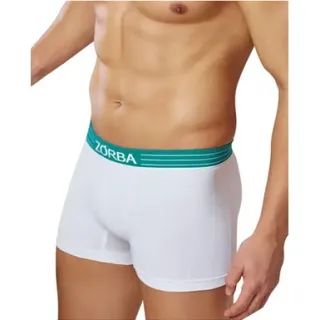 Envio Imediato! Kit com 10 Cuecas Boxer Zorba Original Masculina em Microfibra - Detalhes de Fabricação (brancas) - GG