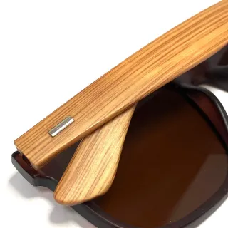 Óculos Personalizado Bambu Maderado Masculino Feminino Sol Justin - Preto